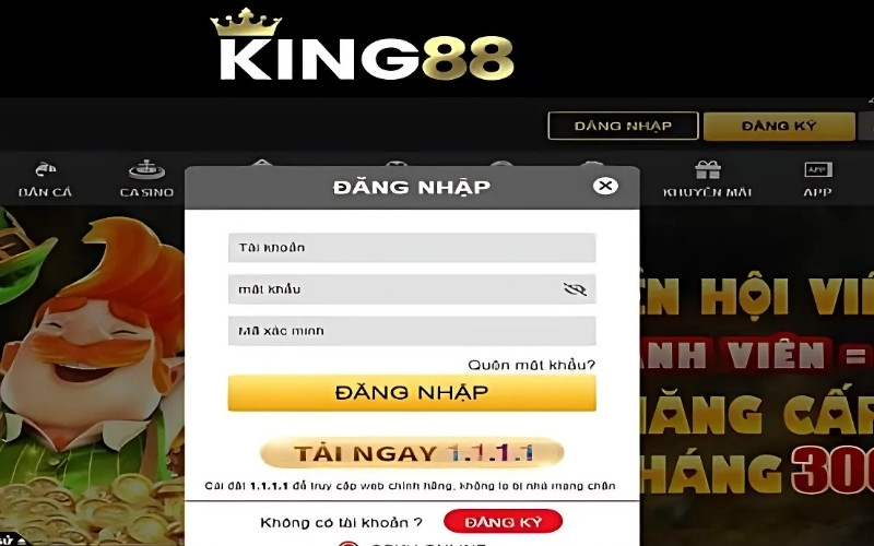 Hướng dẫn đăng nhập King88 an toàn trên website